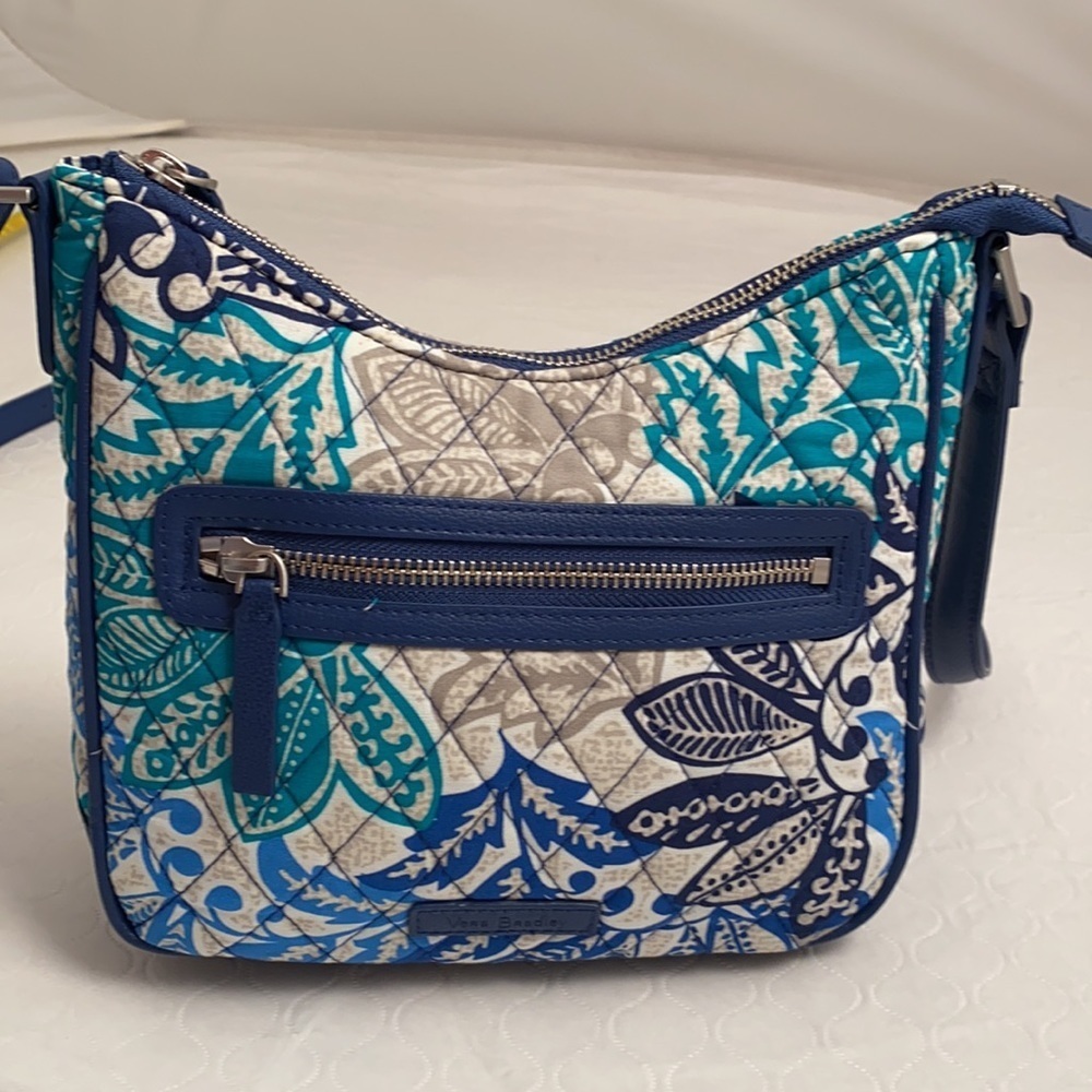 Vera Bradley Mini Vivian Crossbody in Santiago multicolor blue gray